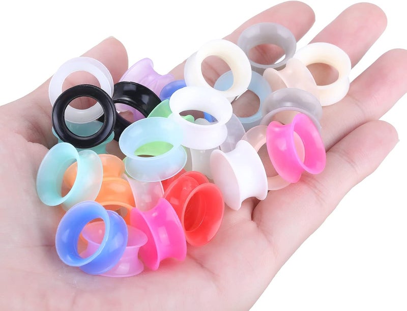 Xpircn Store Flexible Ear Plugs - Double Flared Flesh Ear Piercing Jewelry, 15 Pairs - Image 5